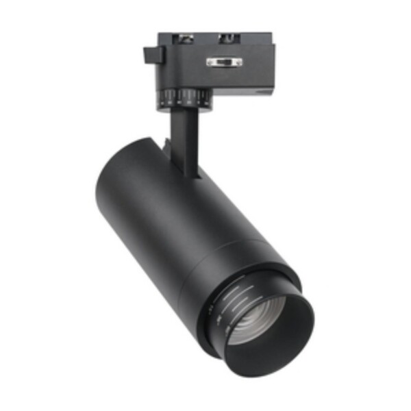 4867-1U, трековый светильник, D75xW162xH210, LEDx10/20/30W, 220V, 1004/1768/2312LM, 3000-6000K, zoom: 15-60°, included