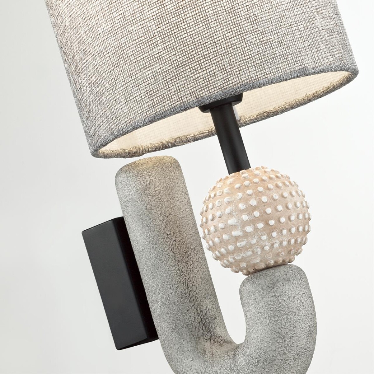 5410/1WA MODERN ODL_EX23 115 черный матов./серый металл/полирезин/ткань Бра E14 1*40W BAGEL — изображение 5