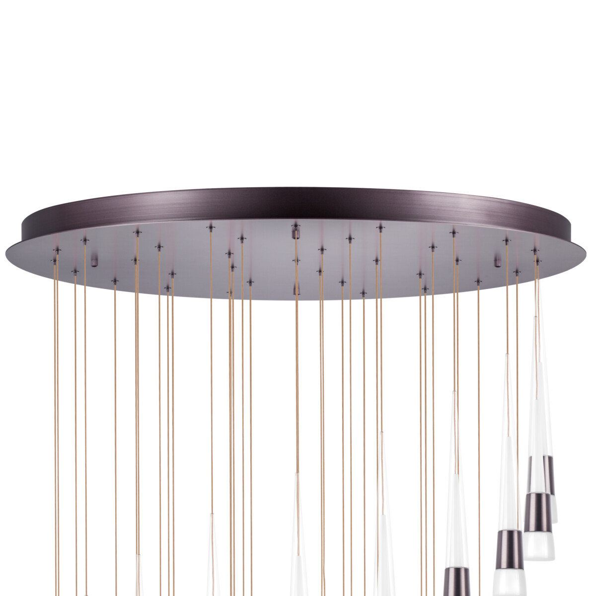 в наличии 757361 Люстра CONE LED 180W 9000LM КОФЕЙНЫЙ/БЕЛЫЙ/ПРОЗРАЧНЫЙ 3000K - купить в интернет-магазине Светильники Торг