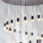 в наличии 757361 Люстра CONE LED 180W 9000LM КОФЕЙНЫЙ/БЕЛЫЙ/ПРОЗРАЧНЫЙ 3000K - купить в интернет-магазине Светильники Торг