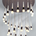 в наличии 757361 Люстра CONE LED 180W 9000LM КОФЕЙНЫЙ/БЕЛЫЙ/ПРОЗРАЧНЫЙ 3000K - купить в интернет-магазине Светильники Торг