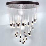 в наличии 757361 Люстра CONE LED 180W 9000LM КОФЕЙНЫЙ/БЕЛЫЙ/ПРОЗРАЧНЫЙ 3000K - купить в интернет-магазине Светильники Торг