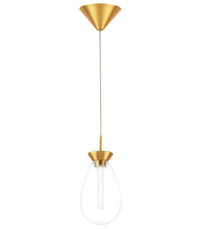 в наличии 805110 Люстра COLORE LED 1х4W 240LM ЗОЛОТО/ПРОЗРАЧНЫЙ 3000K - купить в интернет-магазине Светильники Торг