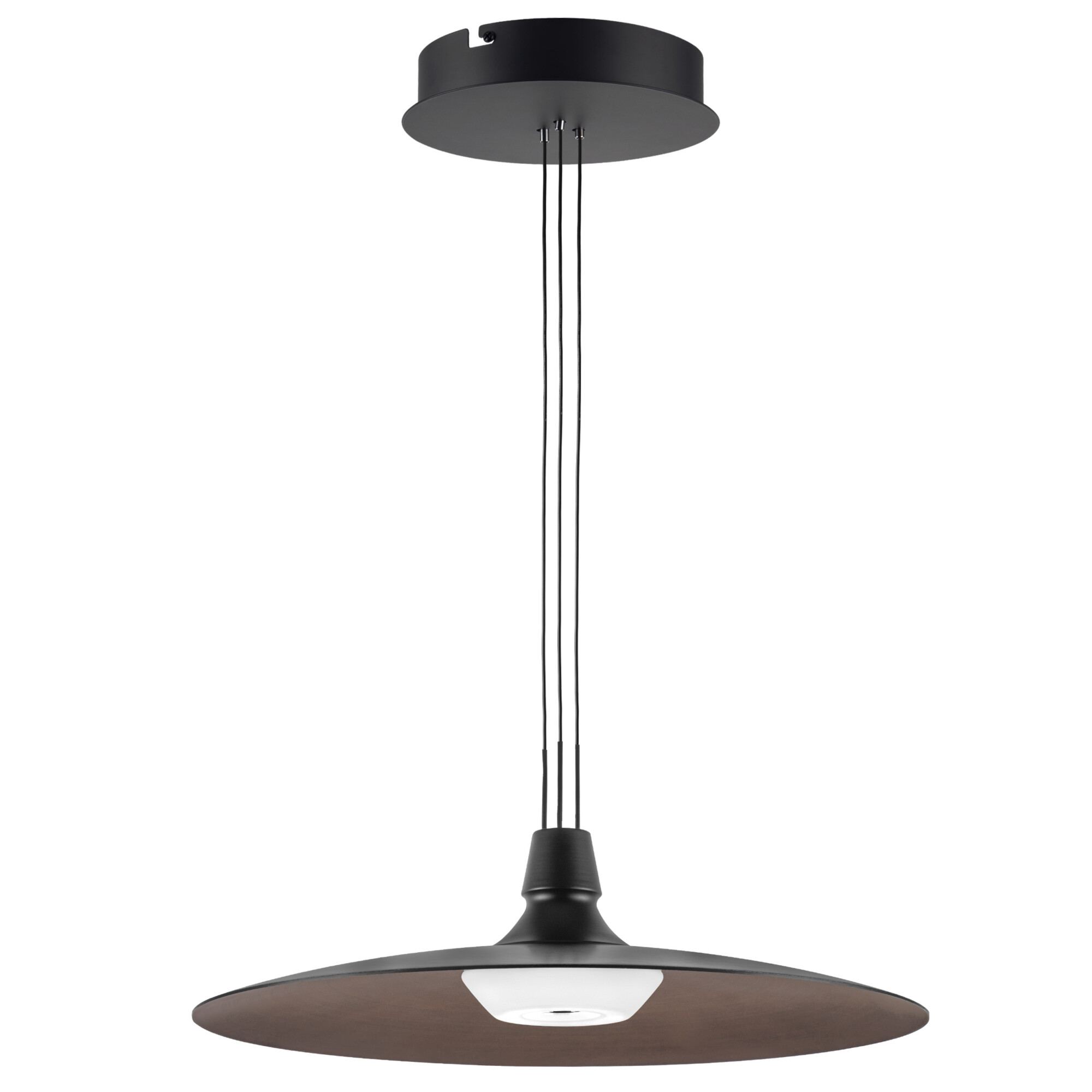 в наличии 737427 Люстра EMISFERO 19W LED 1347LM 130G ЧЕРНЫЙ/МЕДЬ 3000K - купить в интернет-магазине Светильники Торг