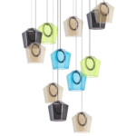 в наличии 796229 Люстра CARAMELLO LED 12х6W 1400LM КОФЕЙНЫЙ/МУЛЬТИКОЛОР 3000K - купить в интернет-магазине Светильники Торг