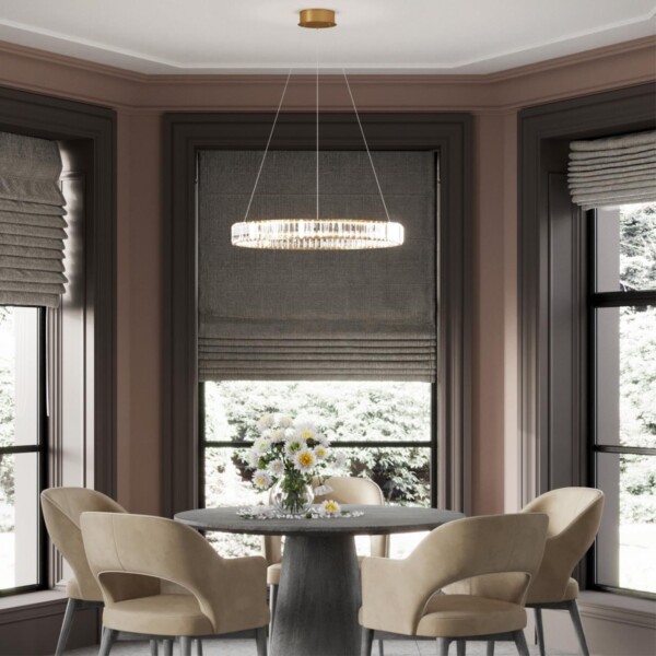 5015/45L L-VISION ODL23 587 золотой/прозрачный металл/хрусталь Люстра LED 45W 4000K 4500Лм VEKIA