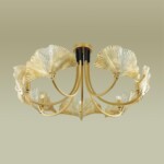 4870/7 HALL ODL_EX22 149 золотой/чёрный/стекло Люстра E14 7*40W VENTAGLIO — изображение 4