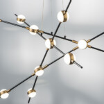 в наличии 745247 Люстра BERGAMO LED 5Wх12 4800LM ЧЕРНЫЙ МАТОВЫЙ/ЗОЛОТО 4000K - купить в интернет-магазине Светильники Торг