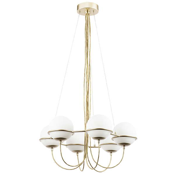 в наличии 803263 Люстра GLOBO 6х40W E14 ШАМПАНЬ/БЕЛЫЙ - купить в интернет-магазине Светильники Торг