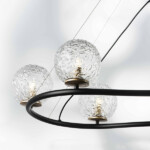 в наличии 815287 Люстра BARI 8х10W(led) G9 ЧЕРНЫЙ МАТОВЫЙ/ЗОЛОТО - купить в интернет-магазине Светильники Торг