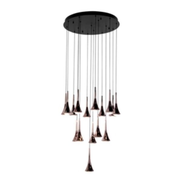4292-16P, подвесная люстра, D600xH1500/1770, 16xLEDx4W, 6400LM, 4000K, included