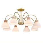 150005/8R E27*60W Gold/Wood