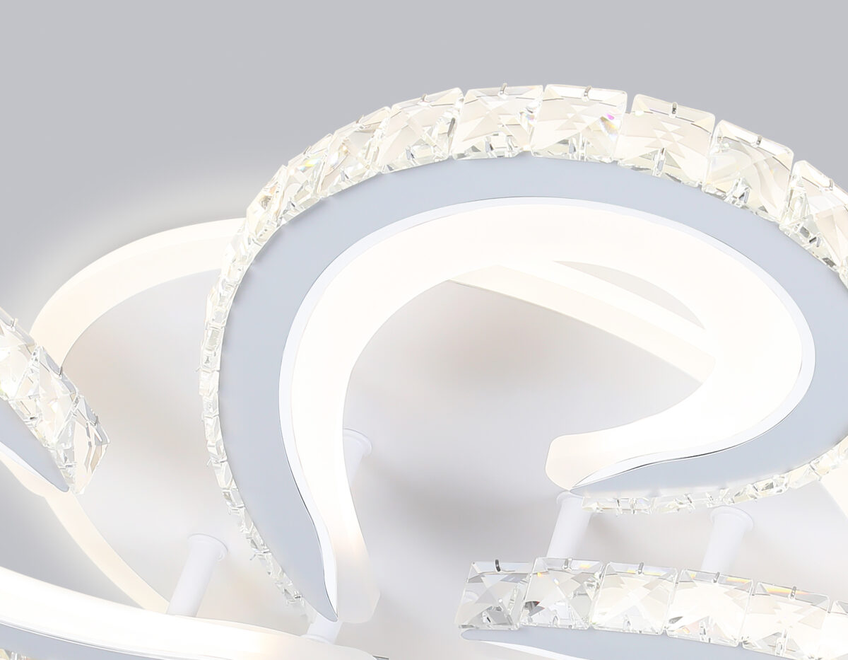 FA1702/4 WH/CH белый/хром 121W 3000K-6400K 560*560*90 (ПДУ РАДИО 2.4G) — изображение 2