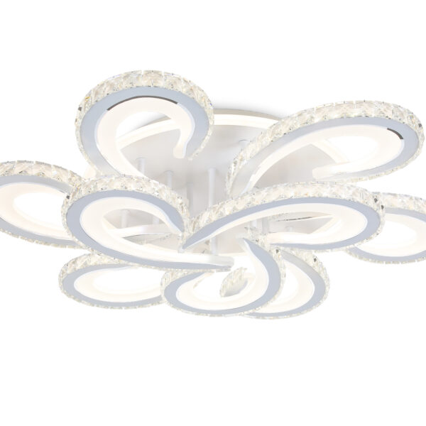 FA1704/6+3 WH/CH белый/хром 255W 3000K-6400K 610*610*130 (ПДУ РАДИО 2.4G)