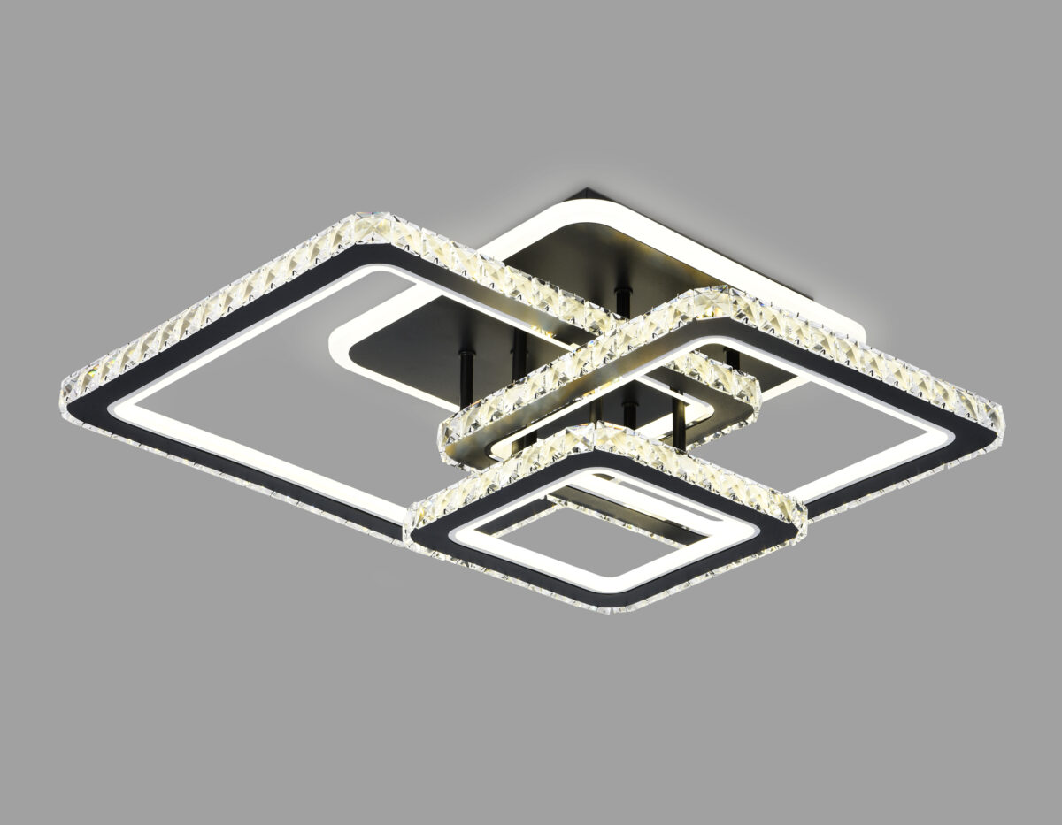 FA1733/3 BK/CH черный/хром 145W 3000K/4200K/6400K 670*510*150 (ПДУ РАДИО 2.4G) — изображение 2