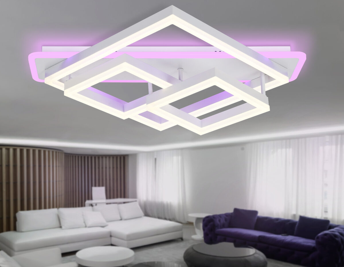 FA8531 WH белый 132W 3000K-6400K+RGB 630*570*160 (ПДУ РАДИО 2.4G) — изображение 8