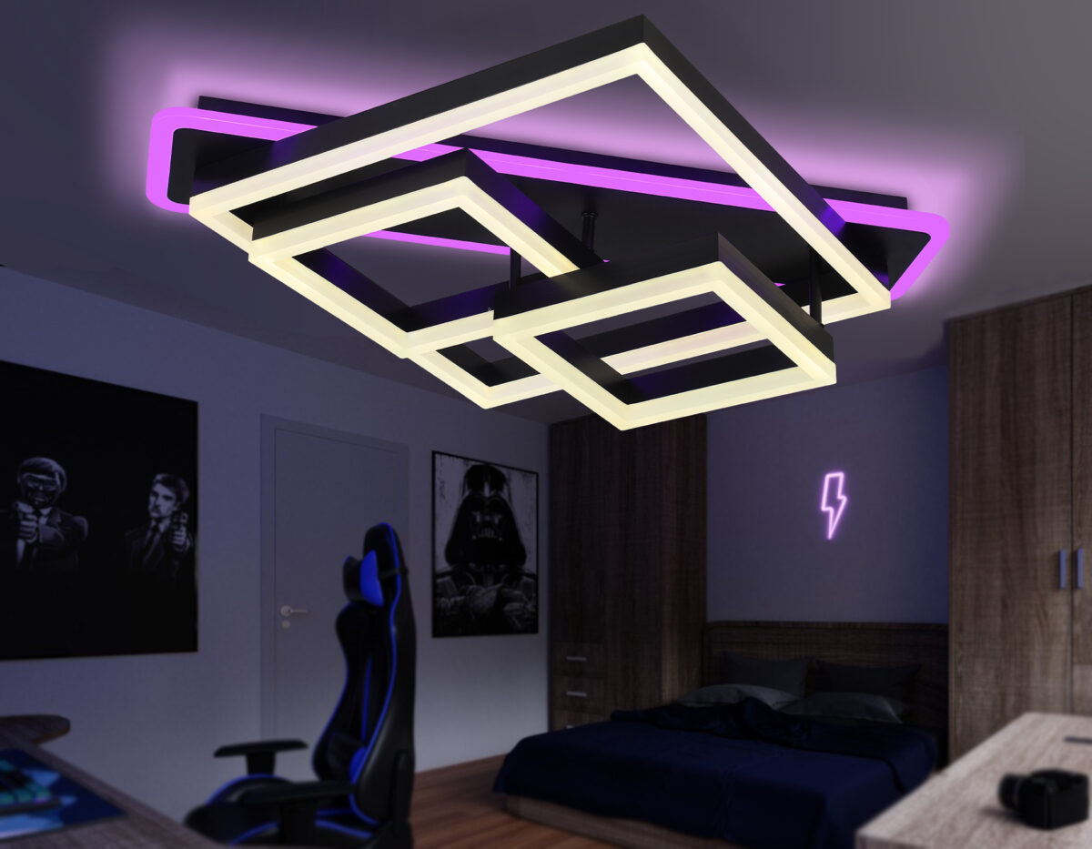 FA8533 BK черный 132W 3000K-6400K+RGB 630*570*160 (ПДУ РАДИО 2.4G) — изображение 8