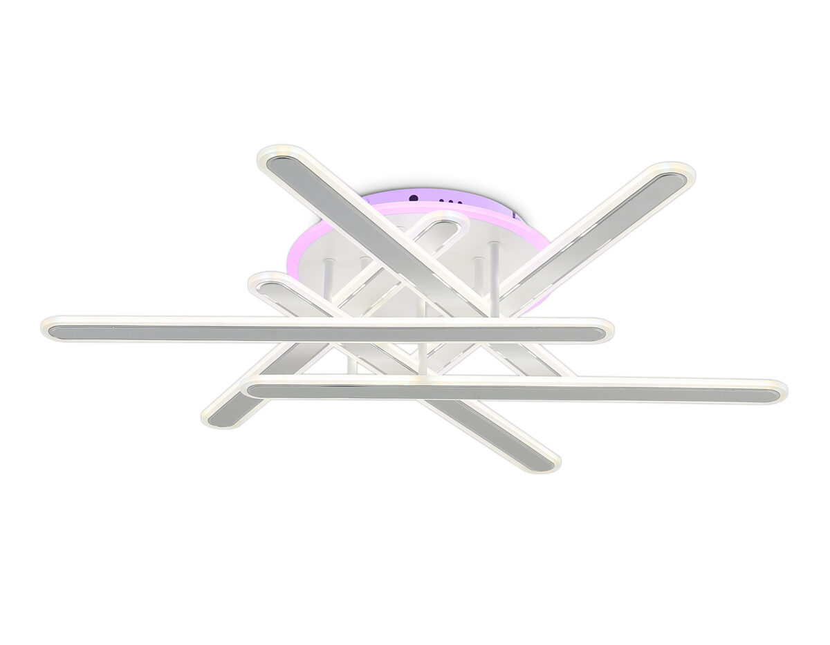 FA8907 WH/CH белый/хром 135W 3000K-6400K+RGB 800*770*160 (ПДУ РАДИО 2.4G) — изображение 1