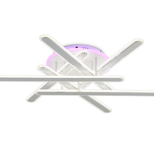 FA8907 WH/CH белый/хром 135W 3000K-6400K+RGB 800*770*160 (ПДУ РАДИО 2.4G)