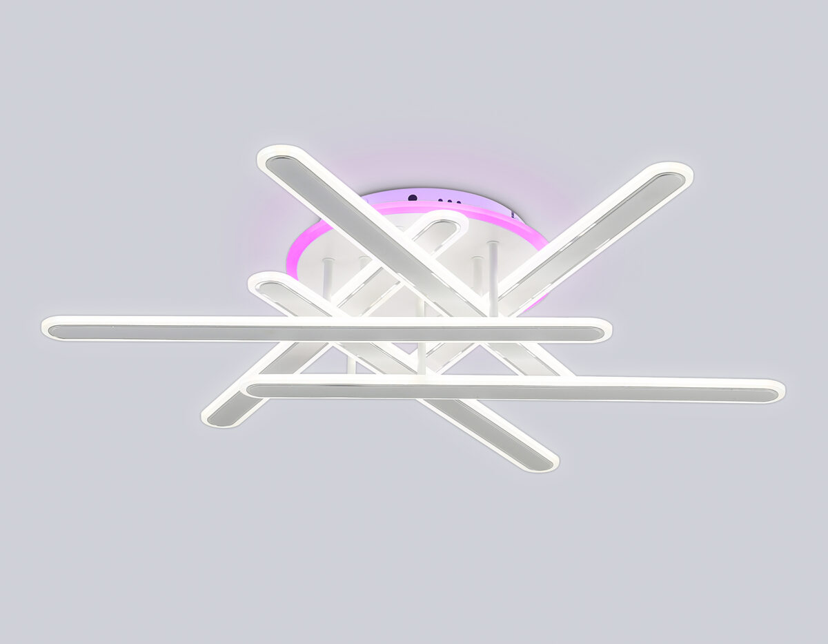 FA8907 WH/CH белый/хром 135W 3000K-6400K+RGB 800*770*160 (ПДУ РАДИО 2.4G) — изображение 2