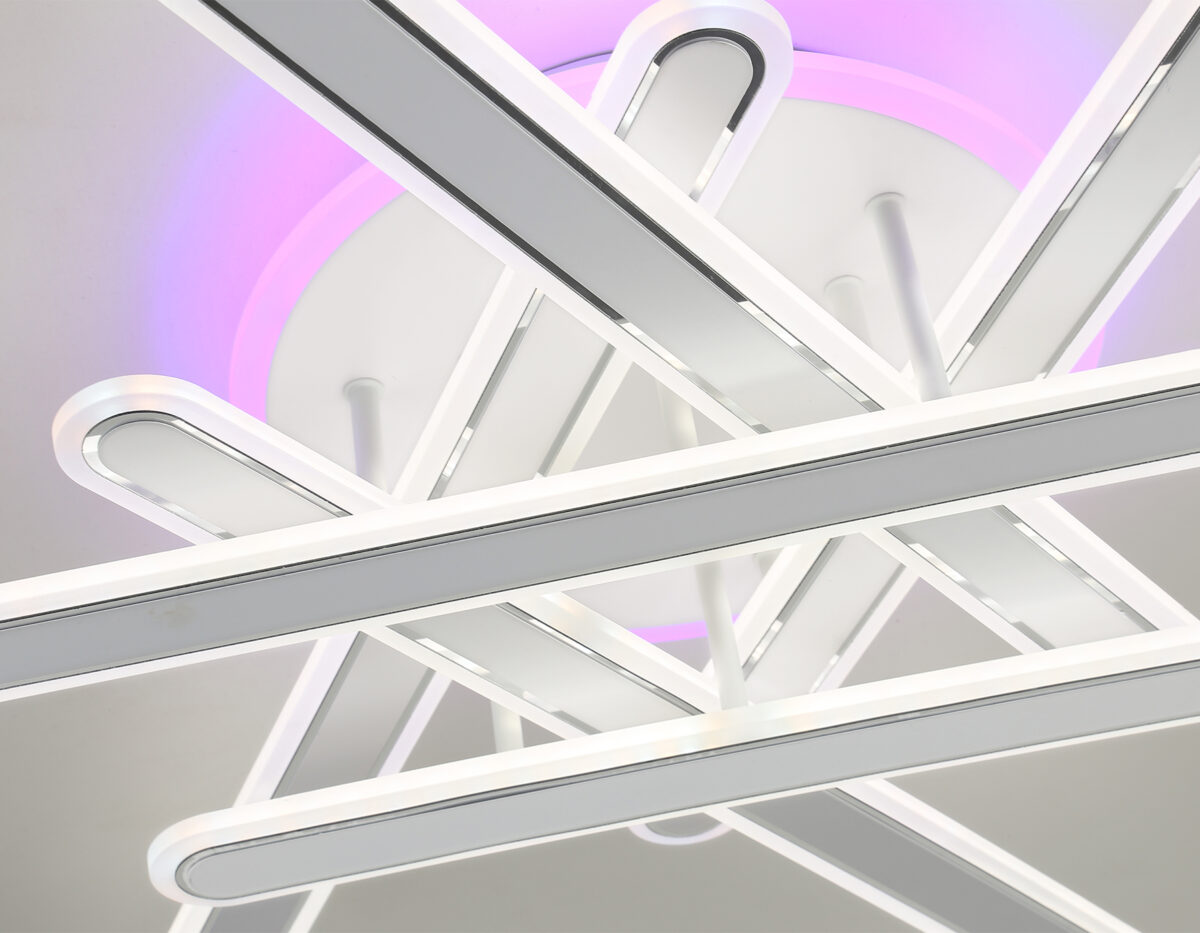 FA8907 WH/CH белый/хром 135W 3000K-6400K+RGB 800*770*160 (ПДУ РАДИО 2.4G) — изображение 6