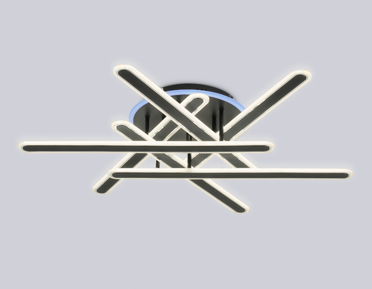 FA8908 BK/CH черный/хром 125W 3000-6400K+RGB 800*770*160 (ПДУ ИК) — изображение 2