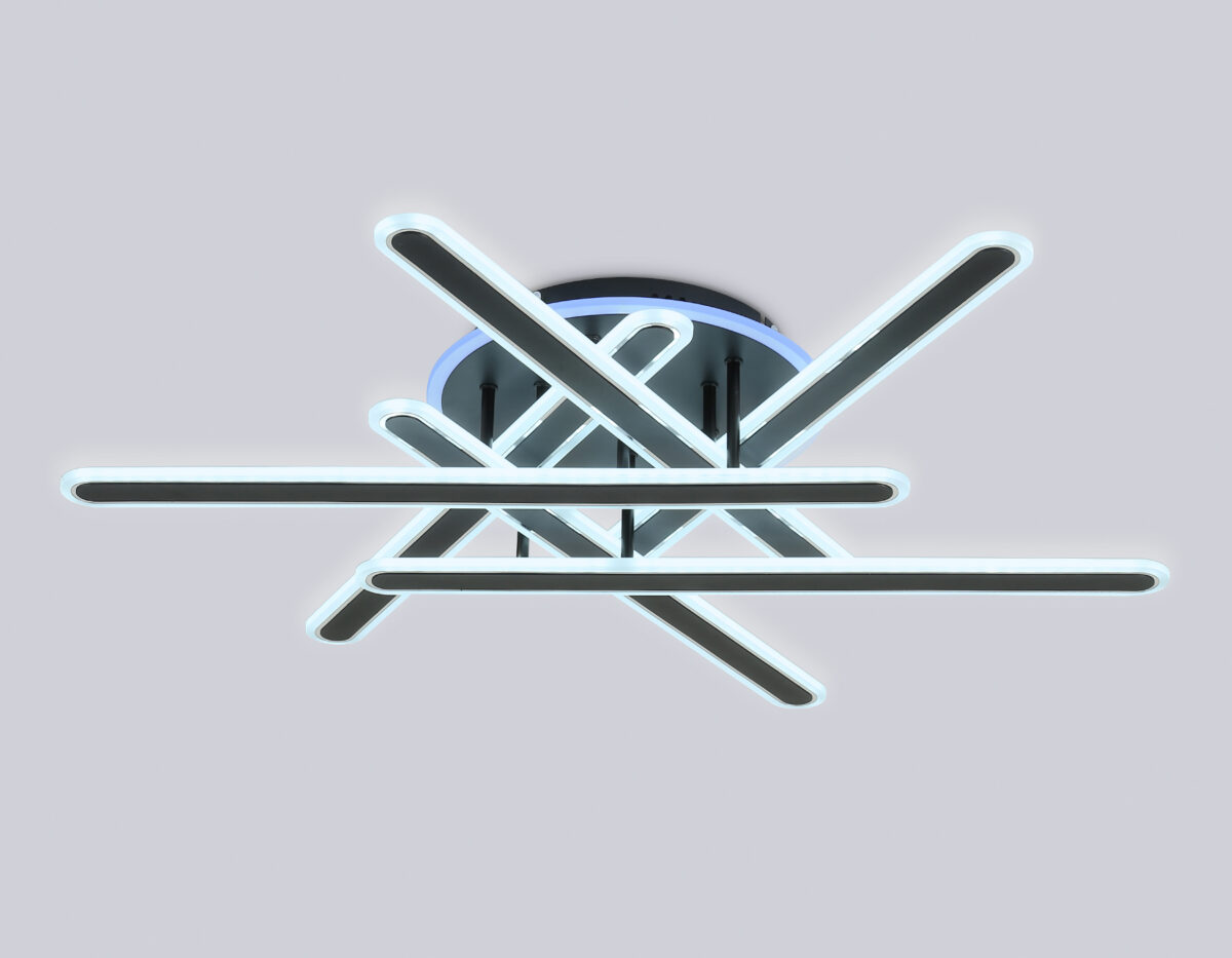 FA8908 BK/CH черный/хром 125W 3000-6400K+RGB 800*770*160 (ПДУ ИК) — изображение 4