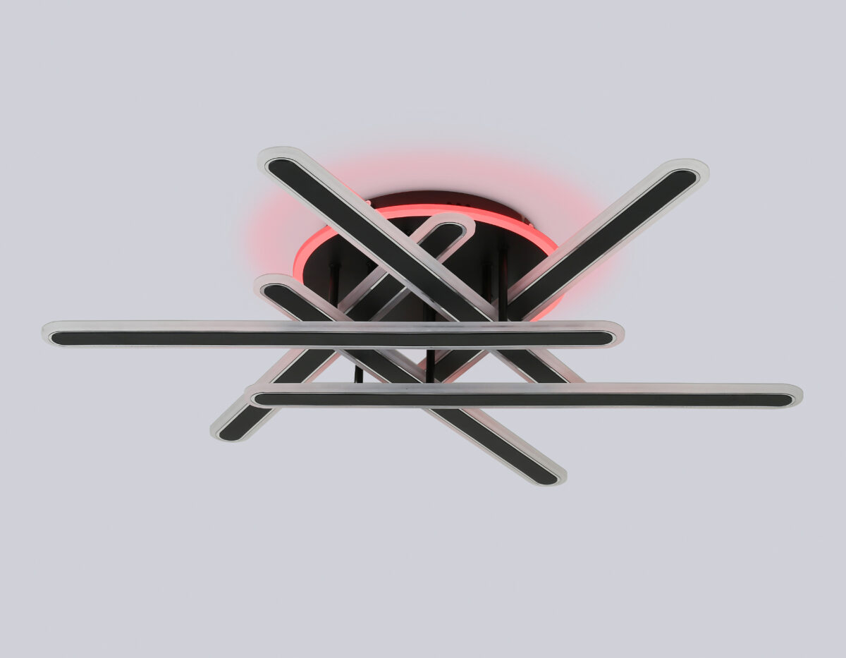 FA8908 BK/CH черный/хром 125W 3000-6400K+RGB 800*770*160 (ПДУ ИК) — изображение 7