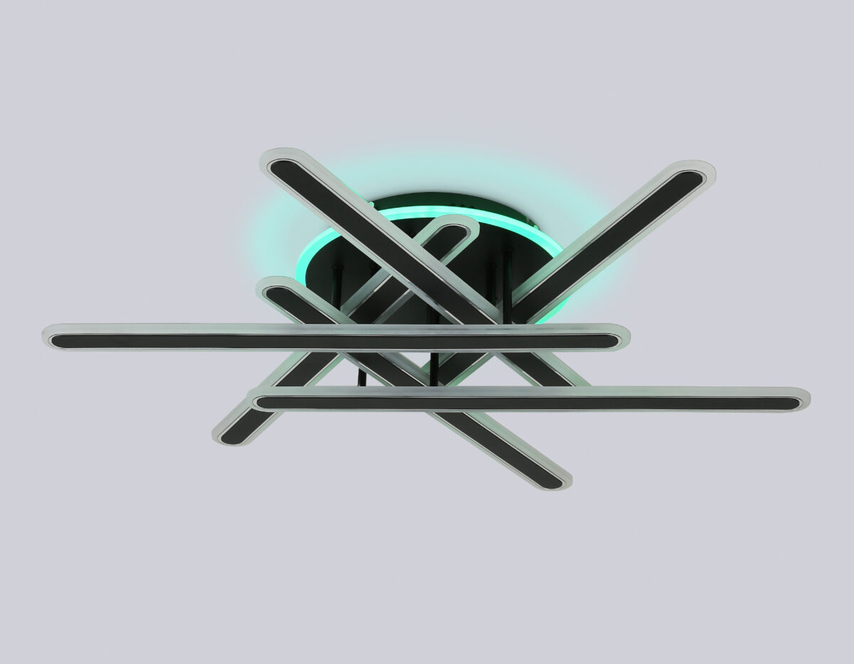 FA8908 BK/CH черный/хром 125W 3000-6400K+RGB 800*770*160 (ПДУ ИК) — изображение 8