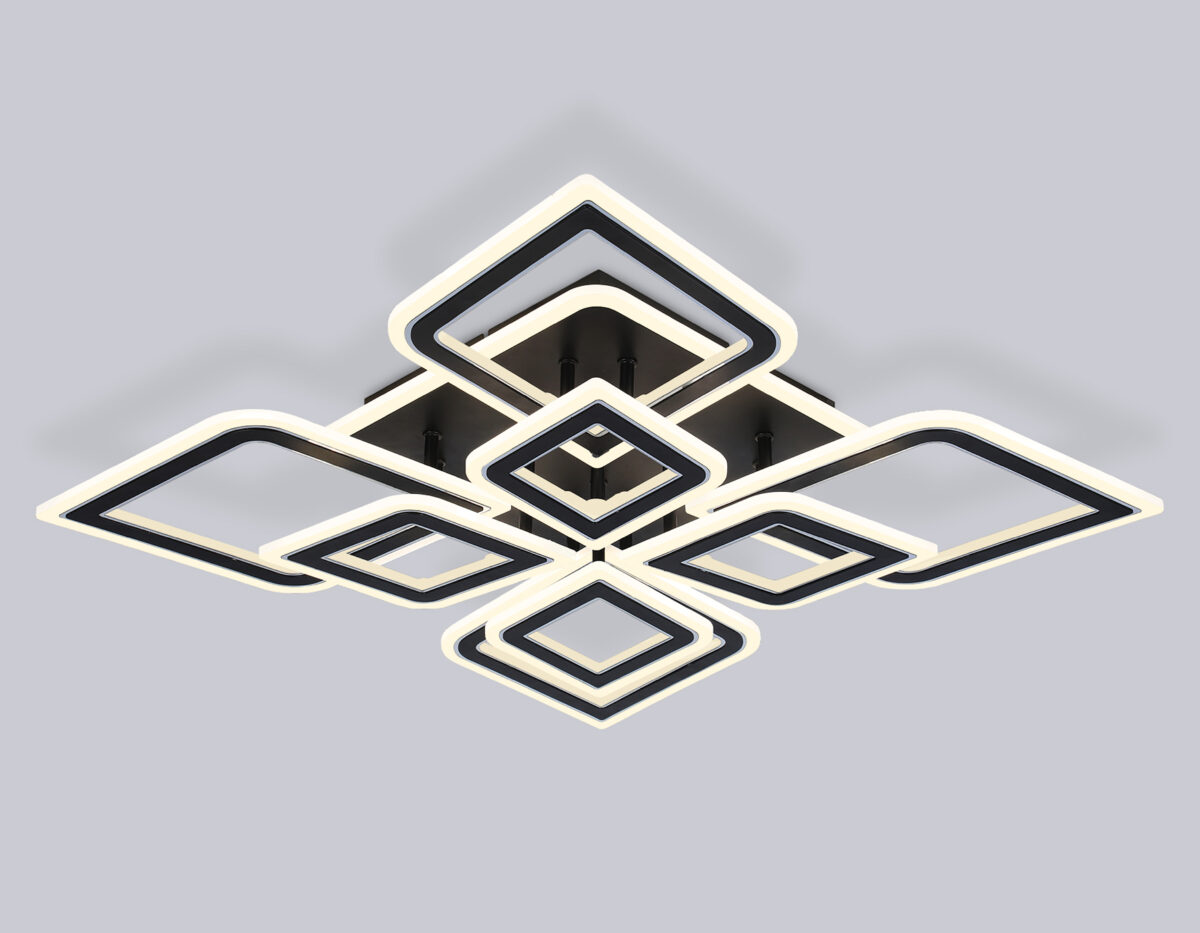 FA8912/4+4 BK/CH черный/хром 162W 3000K-6400K 560*560*120 (ПДУ РАДИО 2.4G) — изображение 4