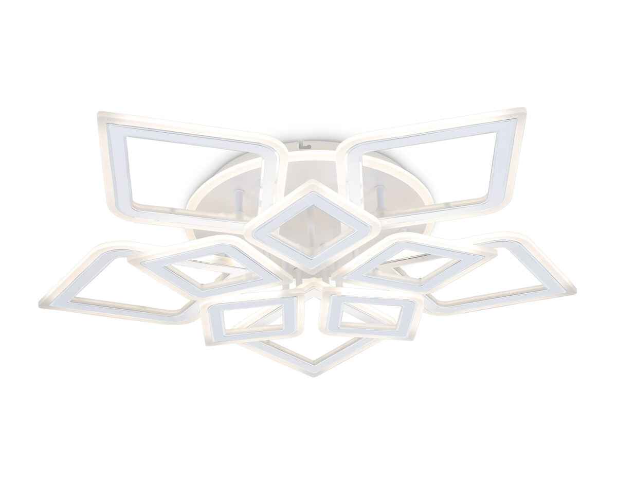 FA8914/5+5 WH/CH белый/хром 193W 3000K-6400K 770*740*120 (ПДУ РАДИО 2.4G) — изображение 1