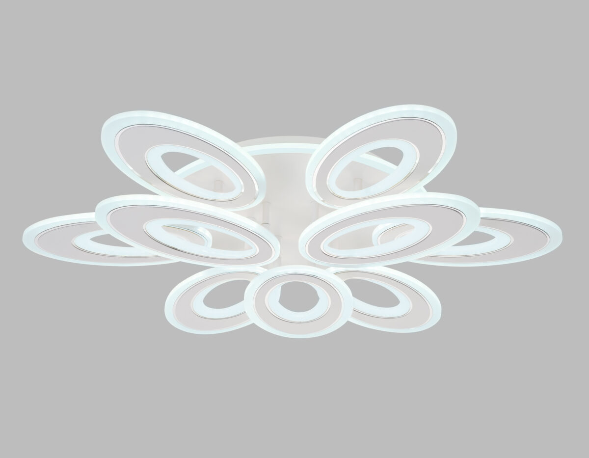 FA8933/6+3 WH/CH белый/хром 255W 3000K-6400K 740*660*120 (ПДУ РАДИО 2.4G) — изображение 7