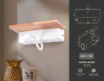 FW290 WH/LW белый/светлое дерево LED 4200K+3000K 4W+1W 265*110*130 — изображение 2