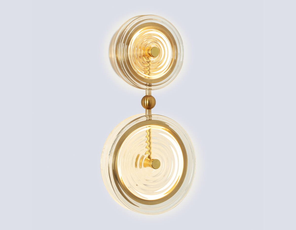 LH31118/2 BS/CL латунь/прозрачный 15W 3000K 200*90*390 — изображение 2