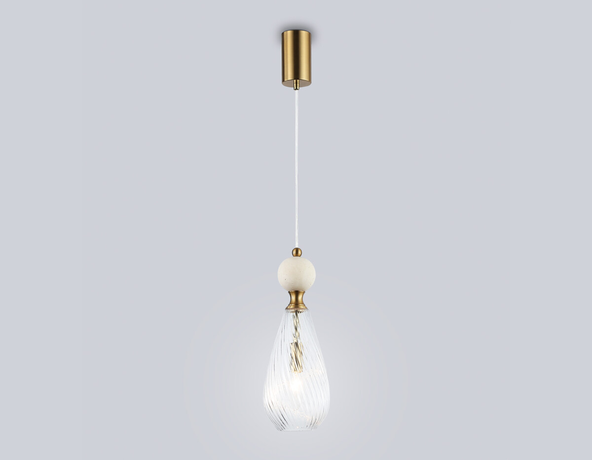 LH53283 BS/CL латунь/прозрачный E14 max 40W D125*1900 — изображение 2