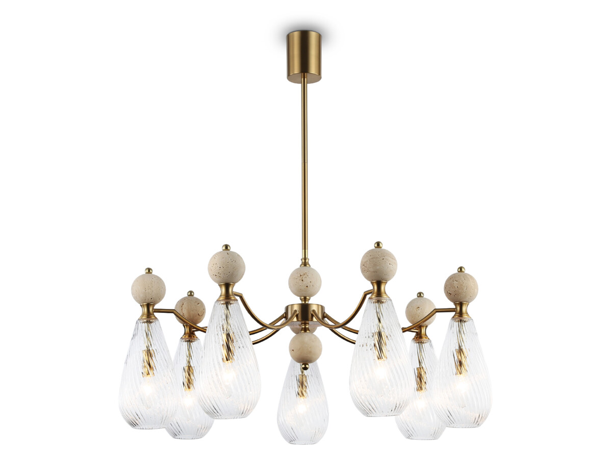 LH53287 LH53287/7 BS/CL латунь/прозрачный E14*7 max 40W D815*900 — изображение 1