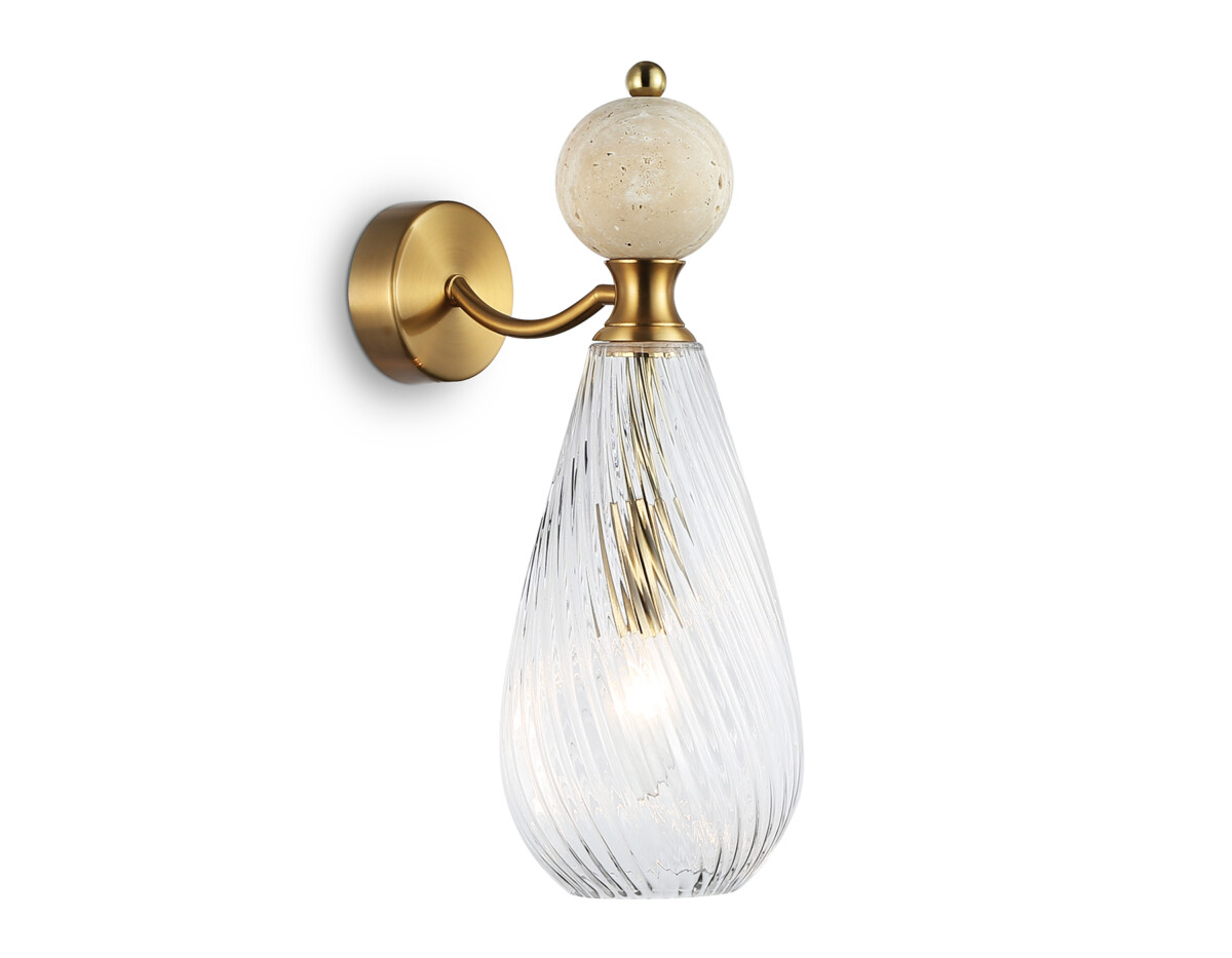 LH53288 BS/CL латунь/прозрачный E14 max 40W 200*125*345 — изображение 1