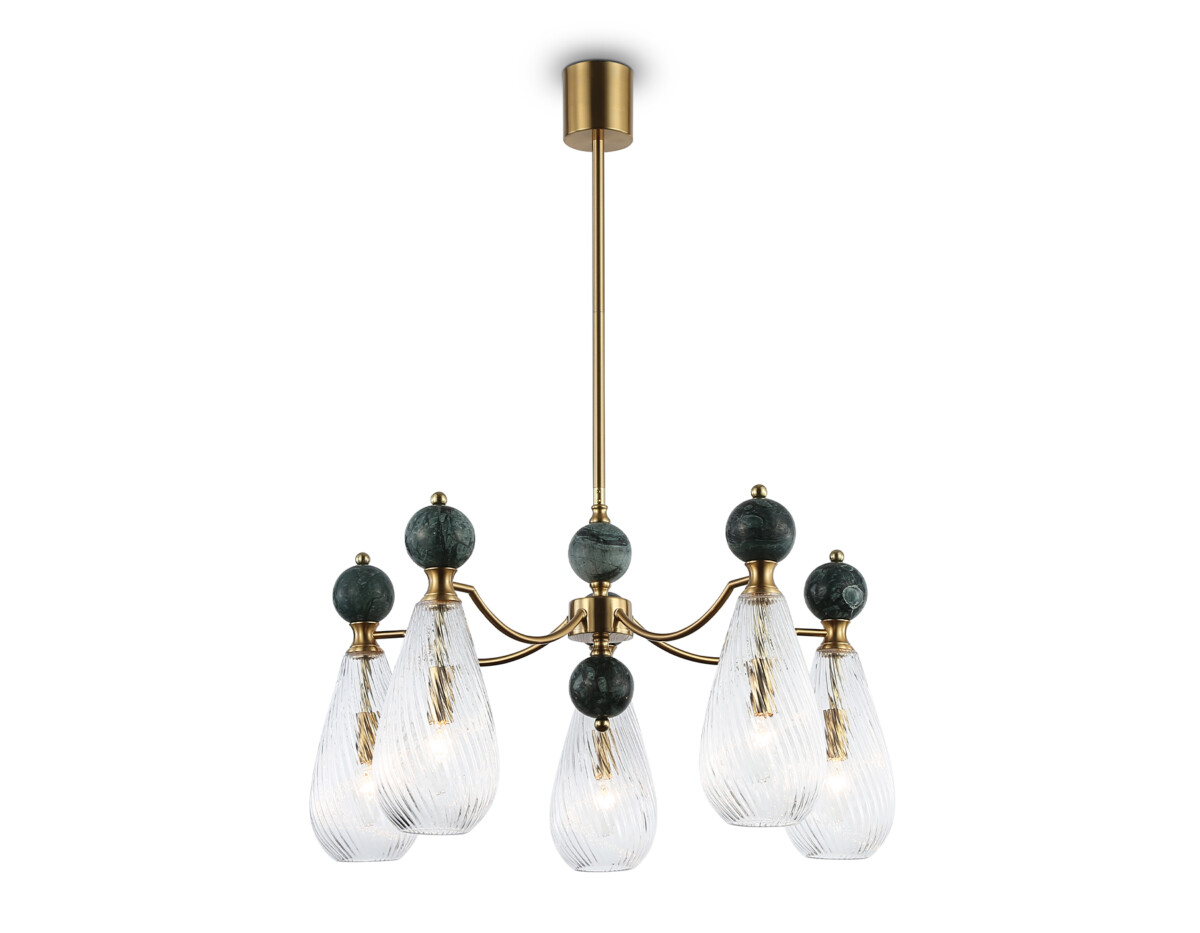 LH53292 LH53292/5 BS/CL латунь/прозрачный E14*5 max 40W D675*900 — изображение 1