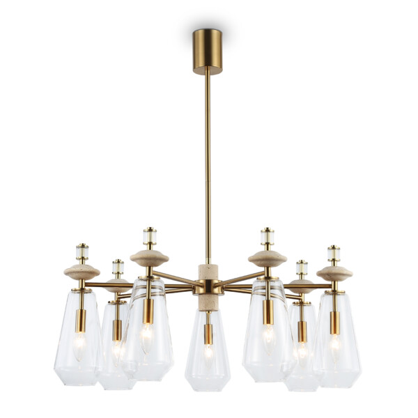 LH53306/7 BS/CL латунь/прозрачный E14*7 max 40W D770*925