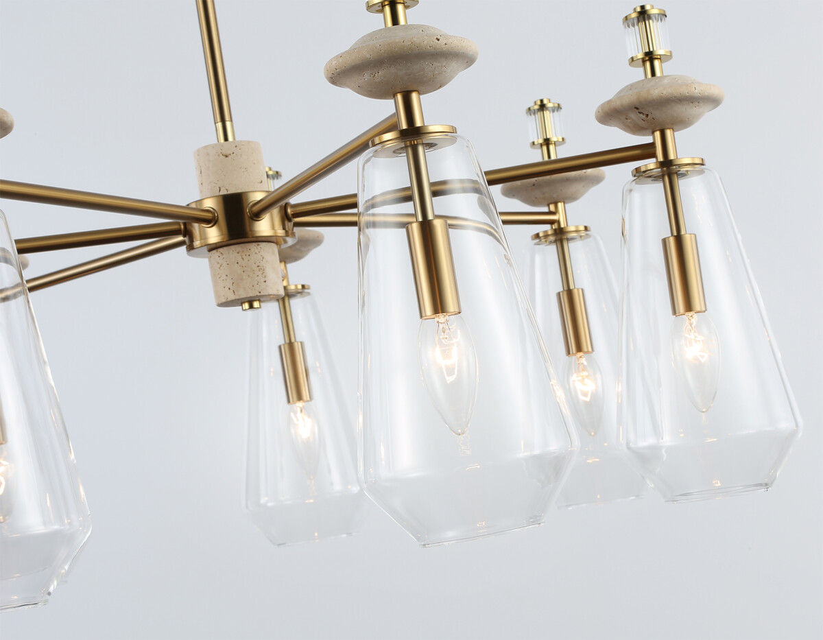 LH53306/7 BS/CL латунь/прозрачный E14*7 max 40W D770*925 — изображение 5