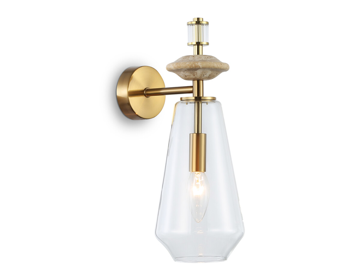 LH53307 BS/CL латунь/прозрачный E14 max 40W 190*130*350 — изображение 1