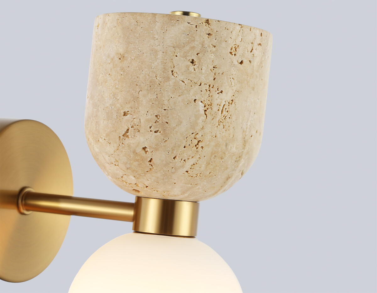 LH53327 BS/WH латунь/белый G9 max 25W 145*80*280 — изображение 4