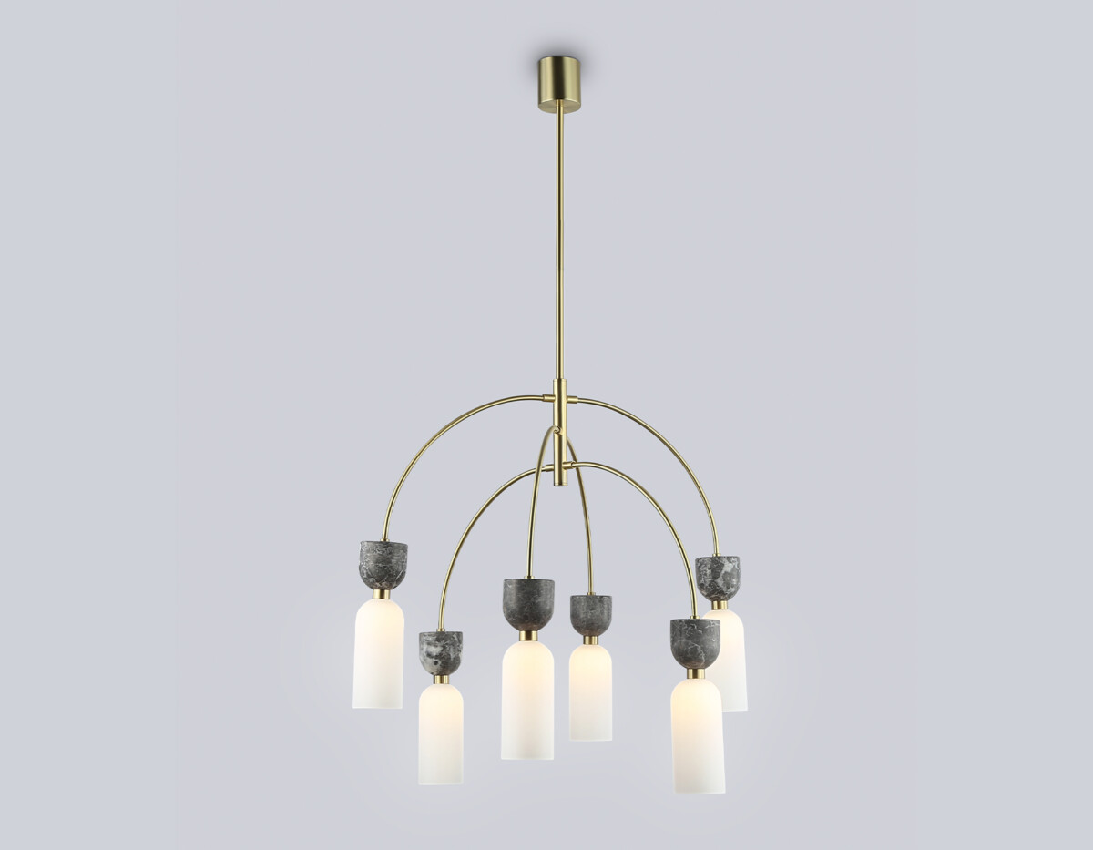 LH53333/6 GD/WH золото/белый G9*6 max 25W D680*1290 — изображение 2