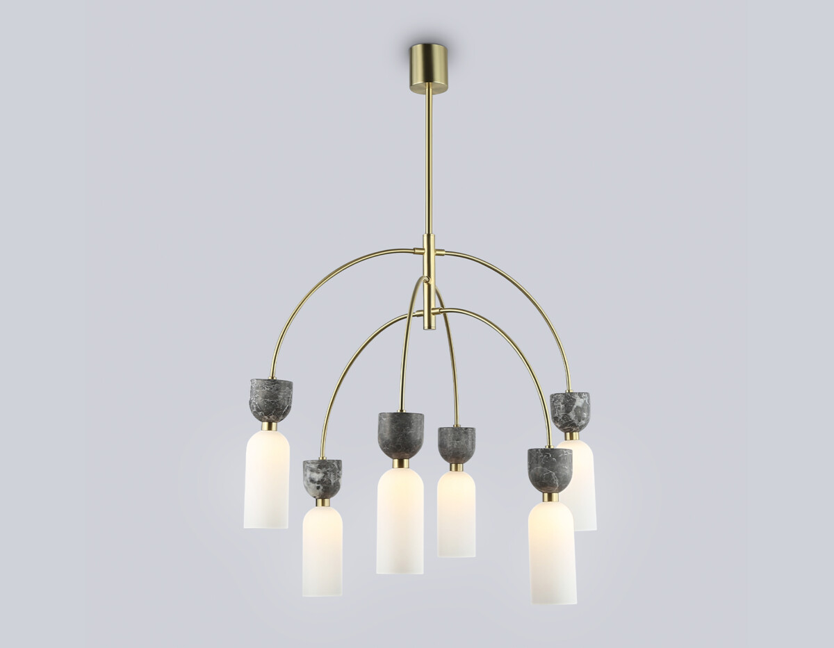 LH53333/6 GD/WH золото/белый G9*6 max 25W D680*1290 — изображение 3