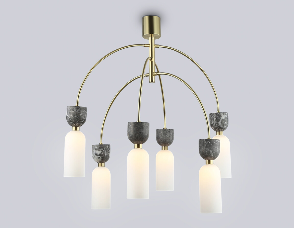 LH53333/6 GD/WH золото/белый G9*6 max 25W D680*1290 — изображение 4