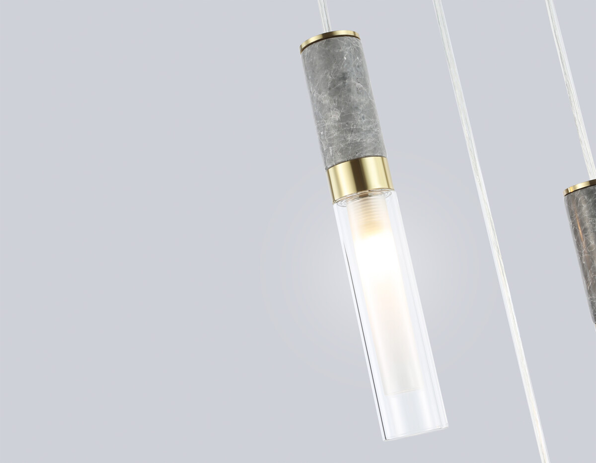 LH53351/3 GD/CL/WH золото/прозрачный/белый G9*3 max 40W D200*2000 — изображение 4