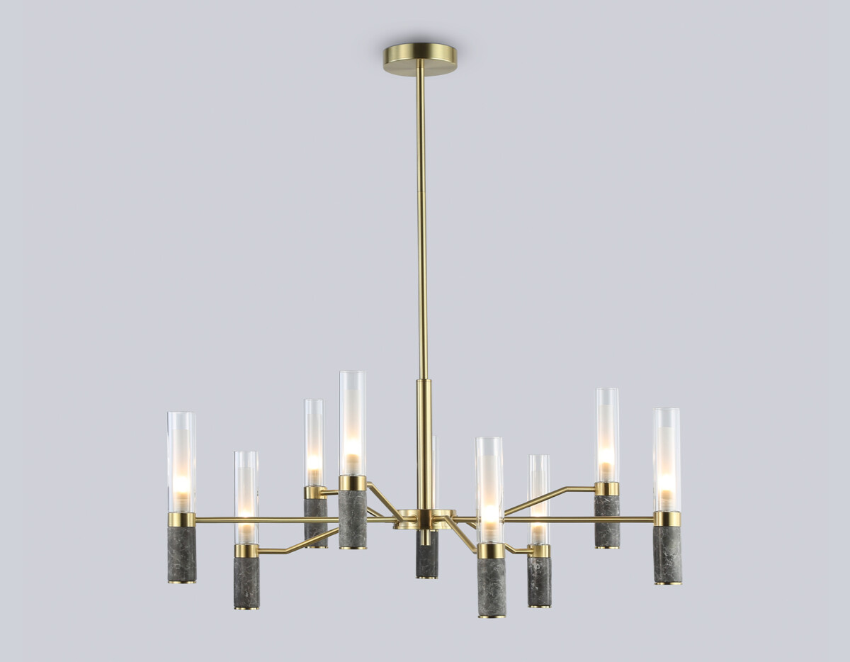 LH53355/9 GD/CL/WH золото/прозрачный/белый G9*9 max 40W D850*890 — изображение 2