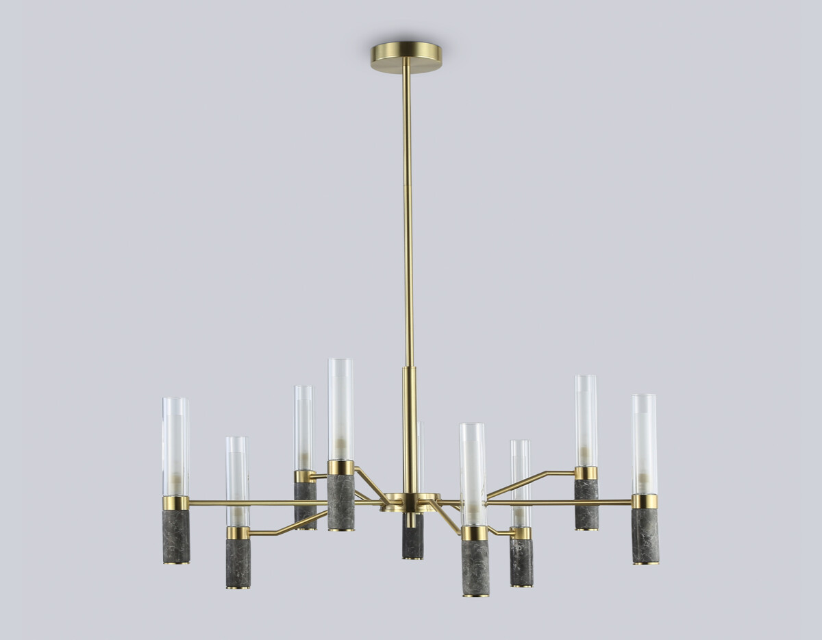 LH53355/9 GD/CL/WH золото/прозрачный/белый G9*9 max 40W D850*890 — изображение 4