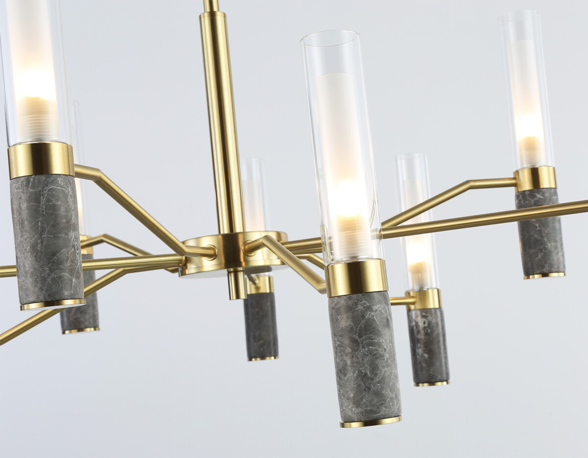 LH53355/9 GD/CL/WH золото/прозрачный/белый G9*9 max 40W D850*890 — изображение 5