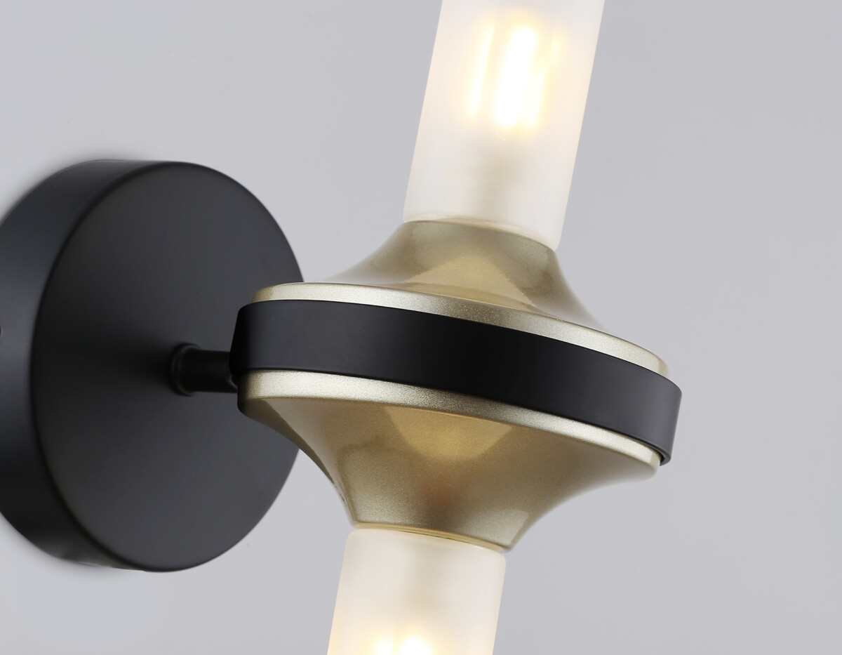 в наличии LH55355/2 BK/CGD/CL черный/золото/прозрачный G9/2 max 30W 150*100*320 - купить в интернет-магазине Светильники Торг